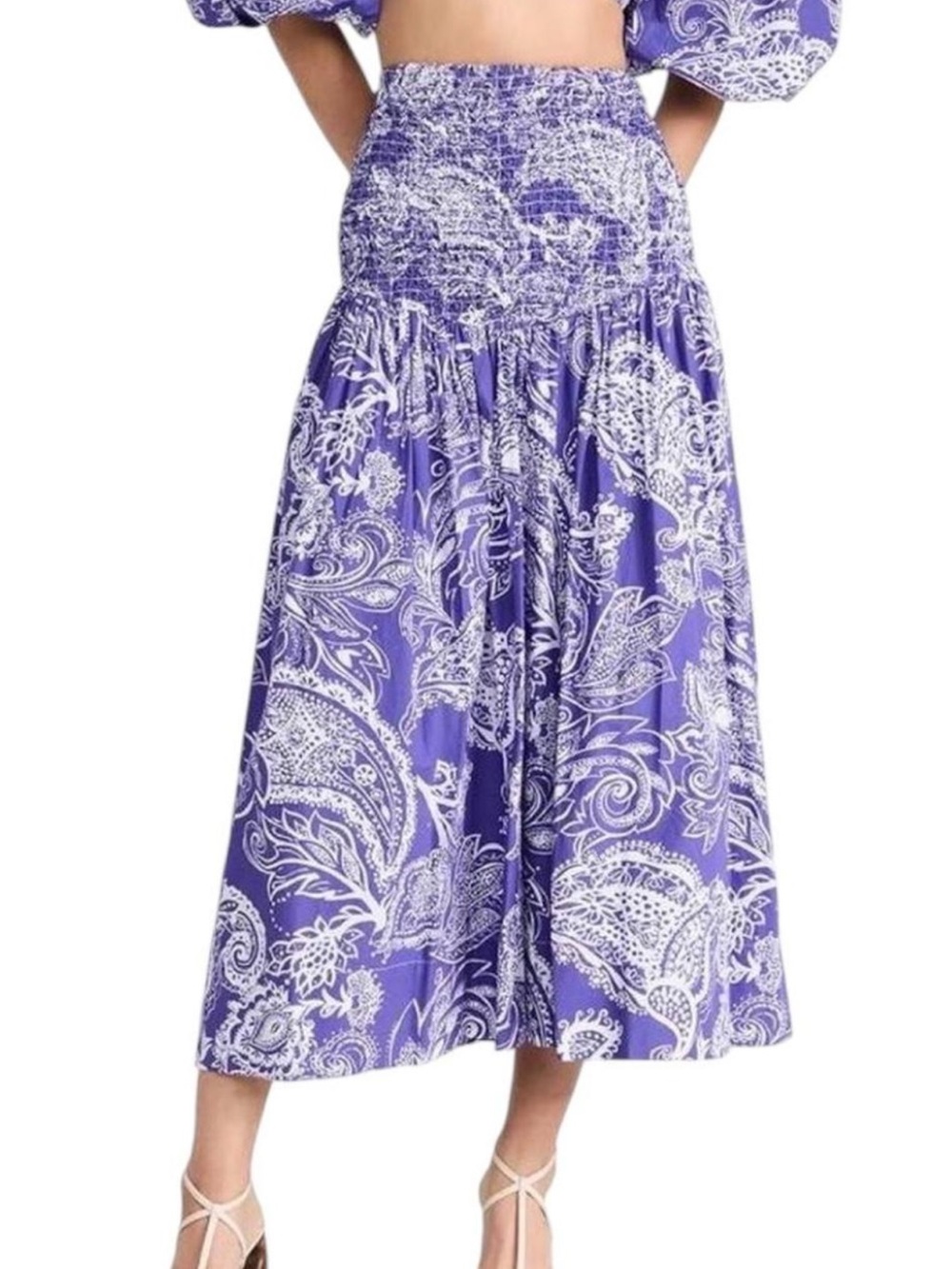 Mara Hoffman Nicole Skirt in the purple Emonia paisley print size S